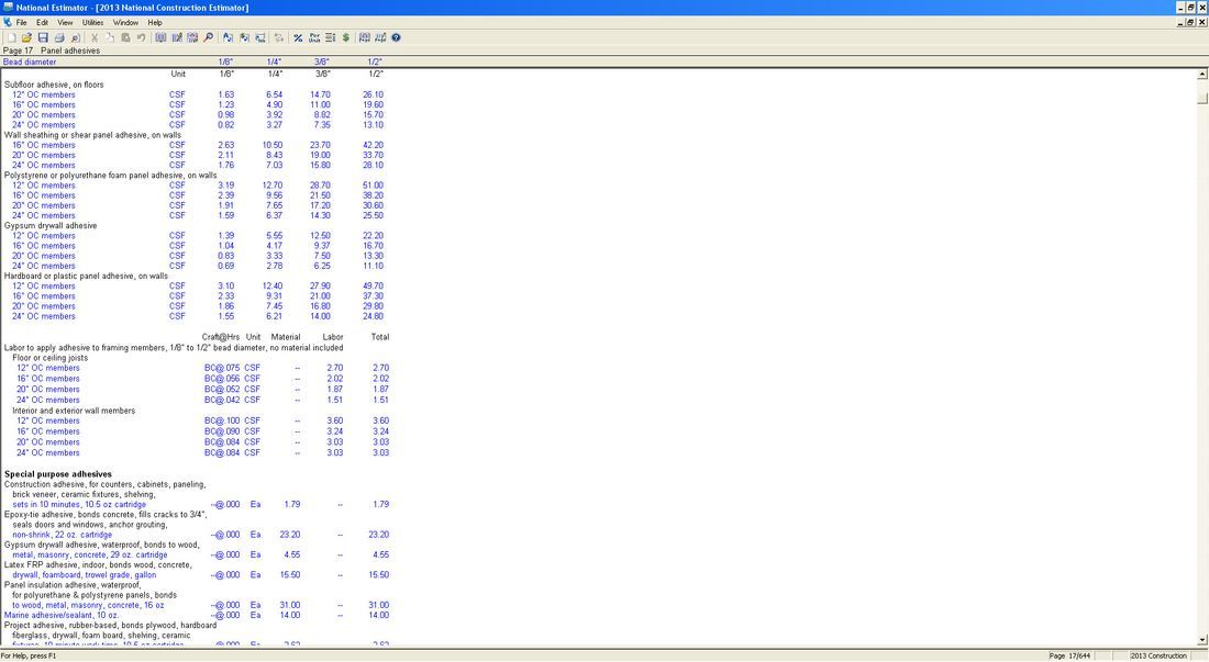 2013 National Construction Estimator latest version Get best Windows