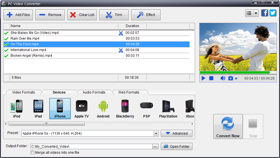PC Video Converter download for free GetWinPCSoft