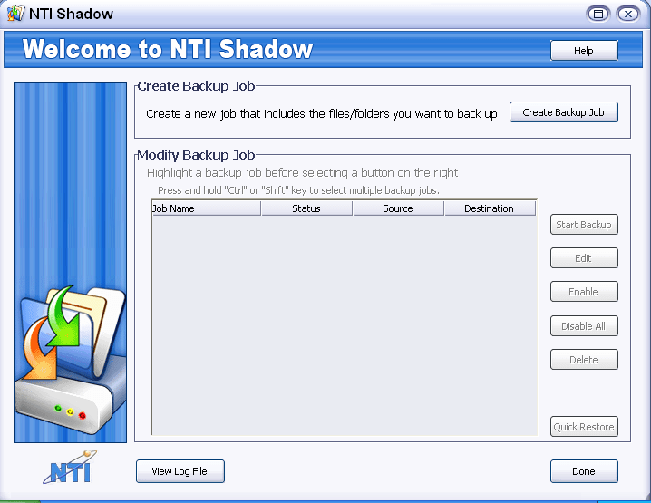 NTI Shadow download for free GetWinPCSoft