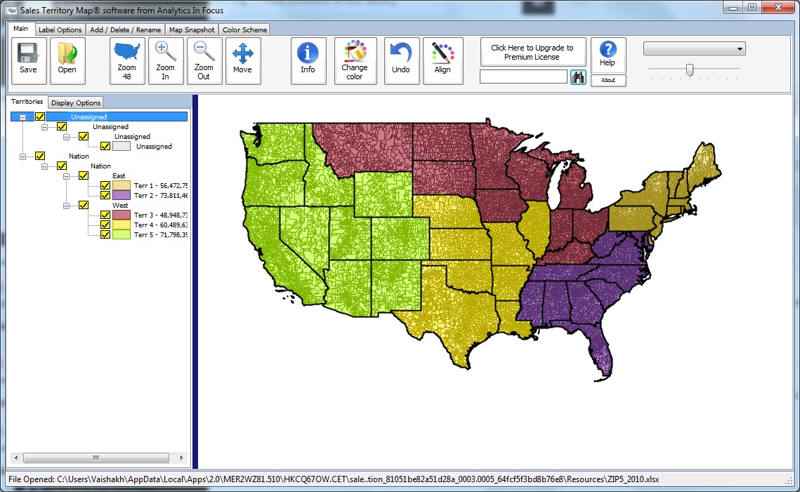 Sales Territory Map download for free GetWinPCSoft
