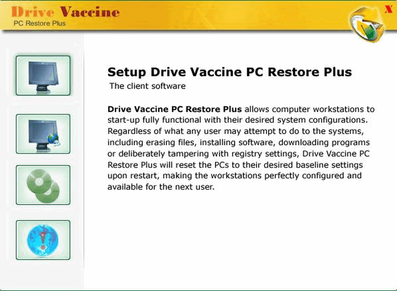 Drive Vaccine PC Restore Plus download for free GetWinPCSoft