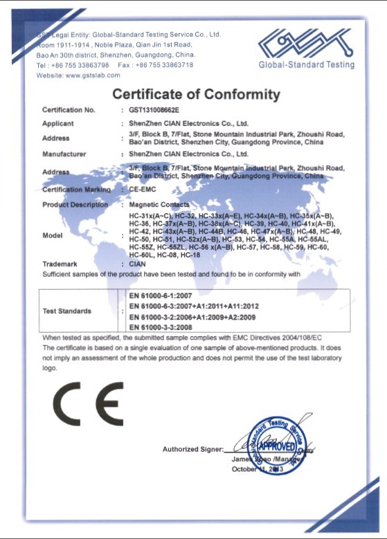 Buy Wholesale China Abs Door Contacts In Gap Of 2025mm, Ce