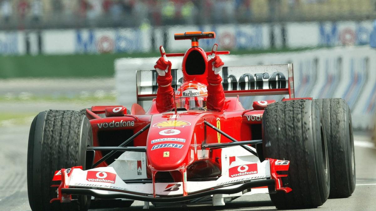 Formel 1 historisch Michael Schumacher rast in Rekordzeit zum siebten