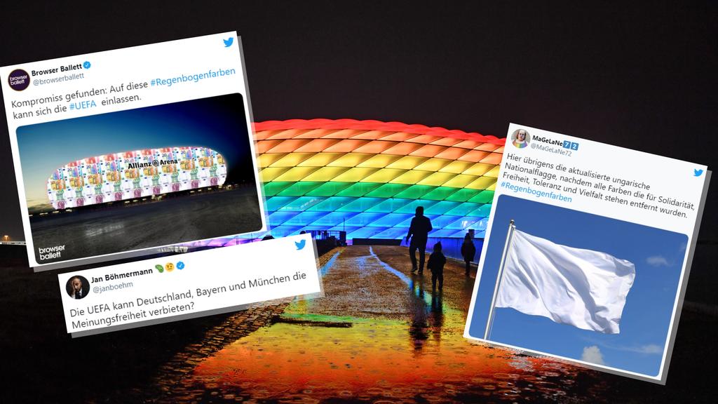 EM 2021 NetzReaktionen zum RegenbogenVerbot der UEFA bei Deutschland