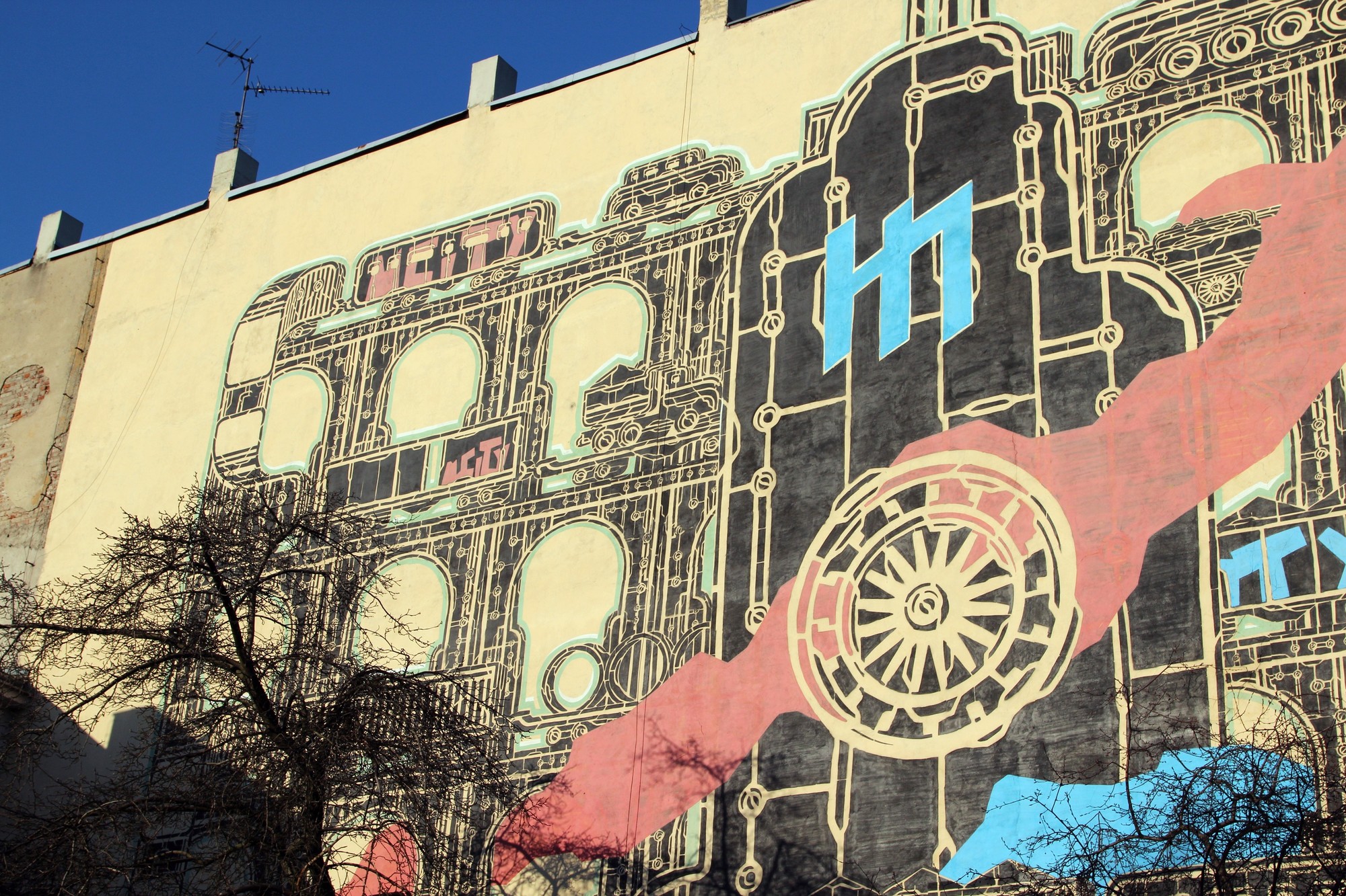 MCity Industrial Mural II Street Art Lodz