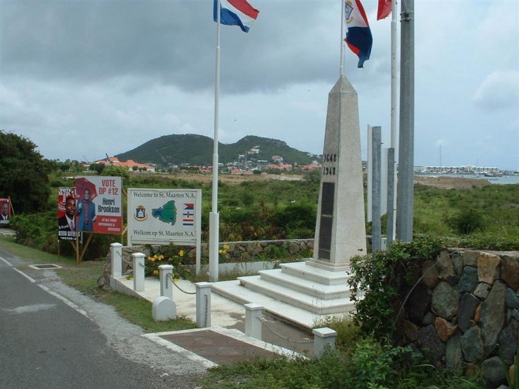 The Border Monument SintMaarten Sightseeing SintMaarten
