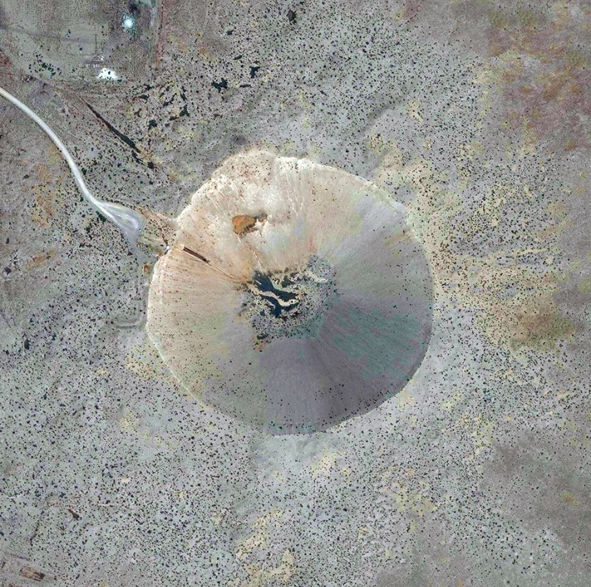 Sedan crater, nuclear bomb test site, Nevada, USA MLTSHP