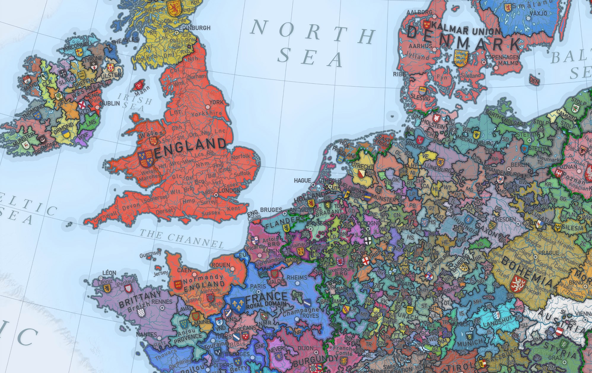 Political map of Europe in 1444 MLTSHP