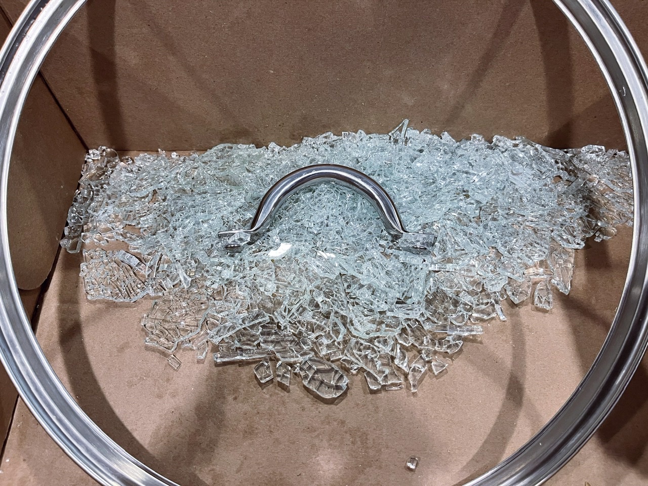 You haven’t lived until you’ve dropped a glass pan lid on its side. 💥