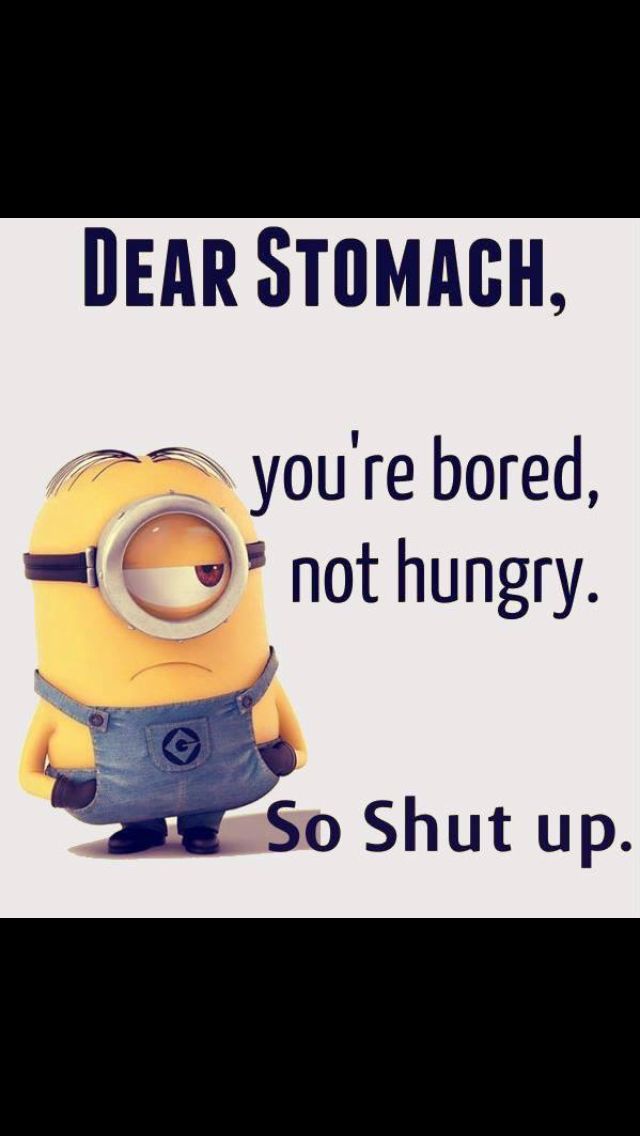 LOL Minion Dear stomach, you are bored, not hungry. So s... Funny