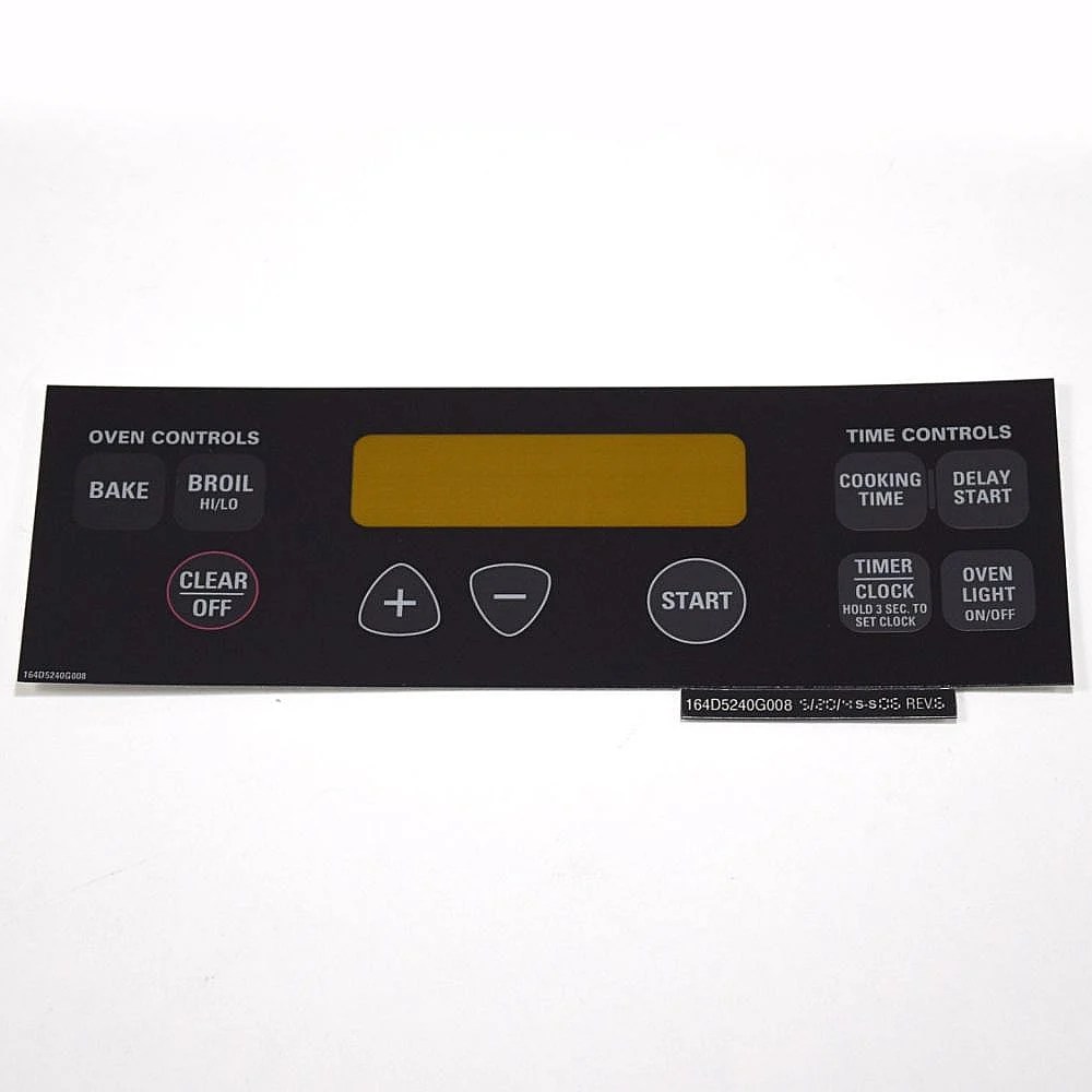 Wall Oven Control Overlay (Black) WB27T10589 parts Sears PartsDirect