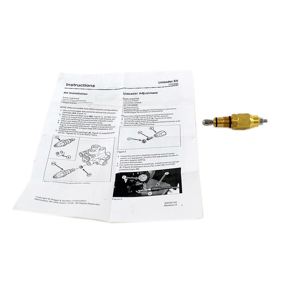 Pressure Washer Unloader Valve Kit 315747GS parts Sears PartsDirect