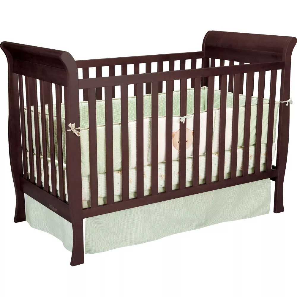 Glenwood 3 In 1 Espresso Convertible Sleigh Crib Delta Childrens Baby