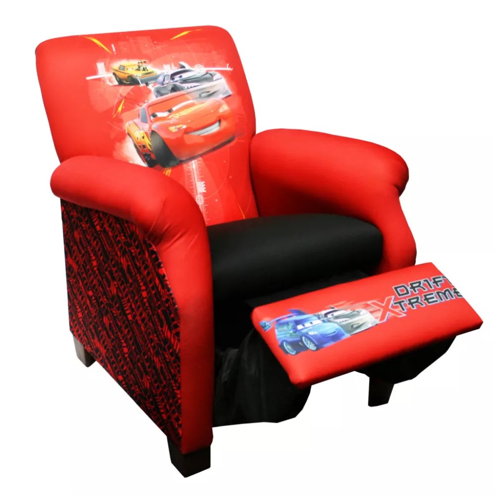 DISNEY CARS Childrens kids Upholstered RECLINER Chair eBay