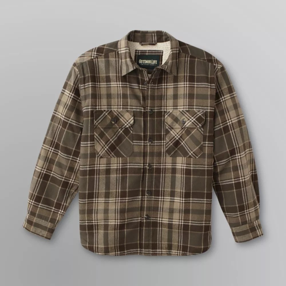 Outdoor Life Men's Plaid Flannel ShirtJacket Shop Your Way Online