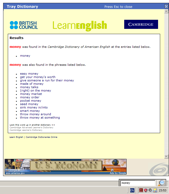 Tray Dictionary download for free SoftDeluxe