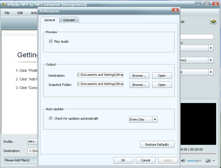 4Media MP4 to MP3 Converter latest version Get best Windows software