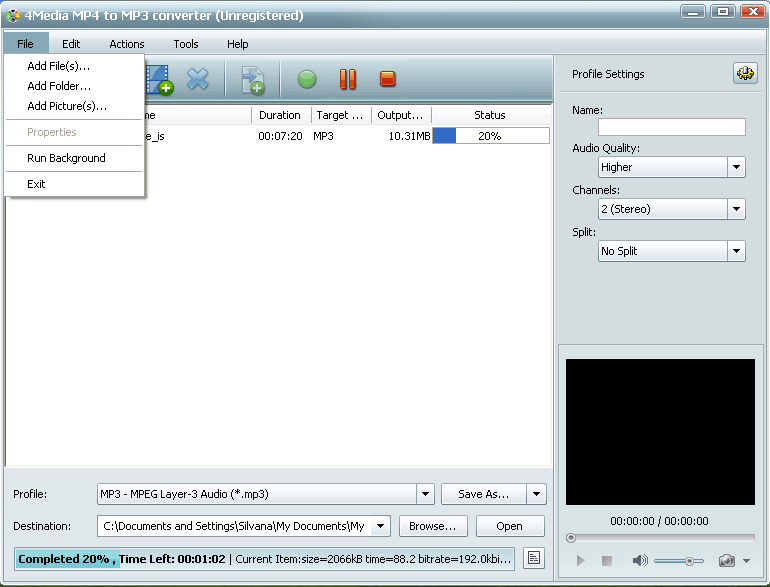 4Media MP4 to MP3 Converter latest version Get best Windows software