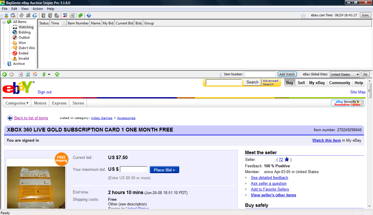 BayGenie eBay Auction Sniper Pro Edition latest version Get best Windows software