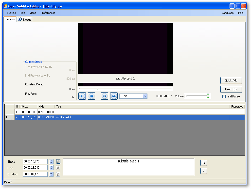 Open Subtitle Editor latest version Get best Windows software