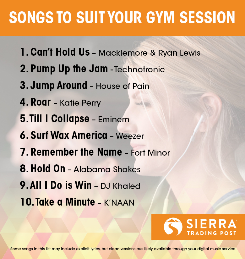Songs to Suit Your Gym Session Sierra Trading Post Blog