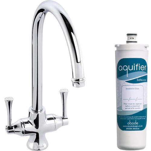 Gosford Aquifier Water Filter Kitchen Tap (Chrome). Abode ABAT2005