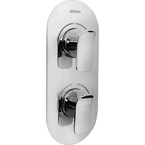 Concealed Shower Valve (2 Outlets, Chrome). Bristan Alp BALPSHCDIVC