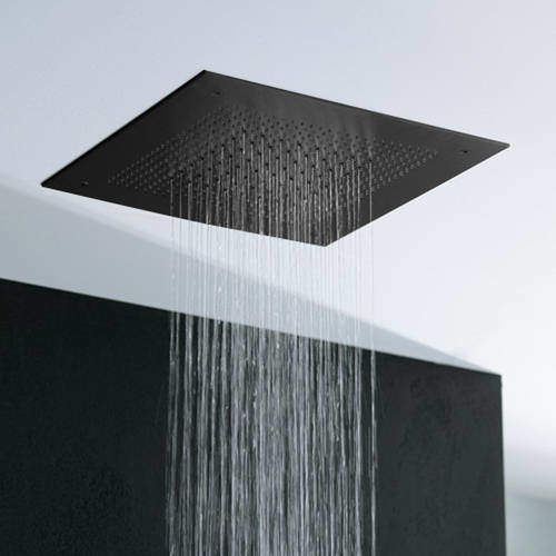 380 Multi Flow Recessed Shower Head (M Black). Crosswater Tranquil CW