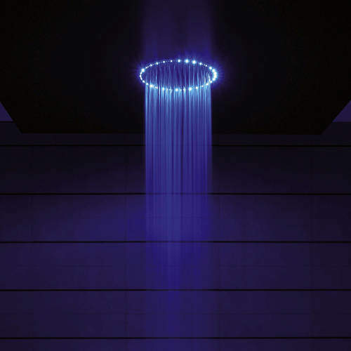 Rio Blue LED Shower Head (240mm diameter). Crosswater Illuminated CWFHX722C