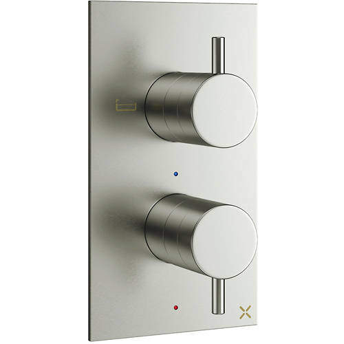 Thermostatic Shower Valve (2 Way Diverter, S Steel). Crosswater MPRO CW