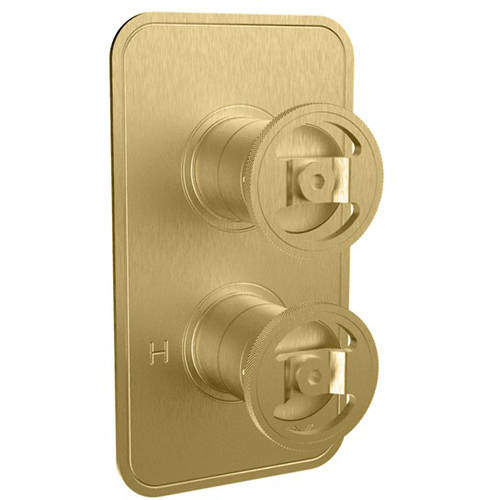 Thermostatic Shower Valve (3 Outlets, Brushed Brass). Crosswater UNION