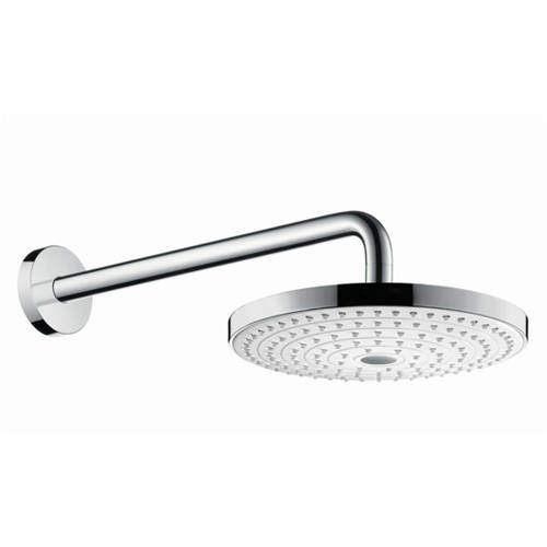 Raindance S 240 2 Jet Eco Shower Head & Arm (White & Chrome). Hansgrohe HG26470400