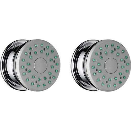 2 x Bodyvette Body Jets (Chrome). Hansgrohe HG28466000X2
