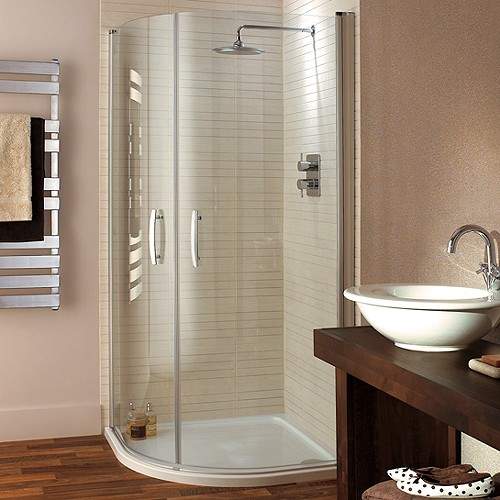 Quadrant Shower Enclosure, Hinged Doors & Tray (800mm). Lakes Italia LA