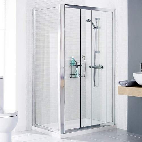 1000x750 Shower Enclosure, Slider Door & Tray (Left Handed). Lakes