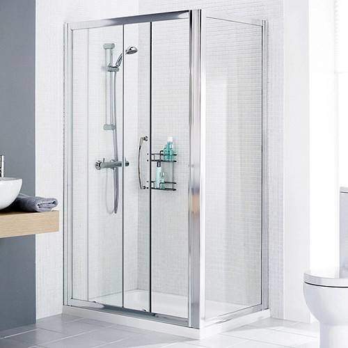1700x700 Shower Enclosure, Slider Door & Tray (Right Handed). Lakes
