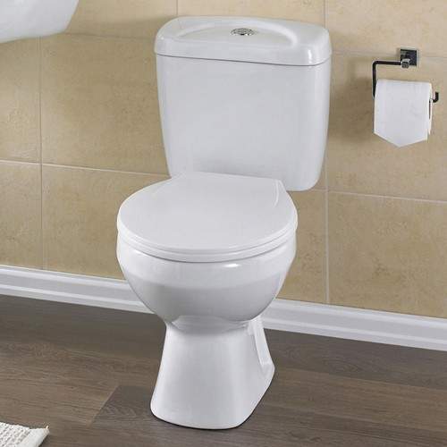 Melbourne Toilet With Push Flush Cistern & Soft. Crown Ceramics PRNCS150