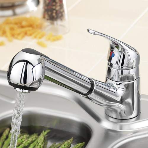Modena Dual Flow Kitchen Tap With Retractable Spout. Tre Mercati