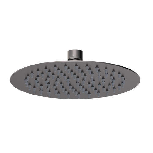 Round Shower Head 200mm (Brushed Gun Metal). Nuie Showers UA7082