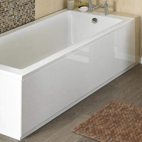 Side Bath Panel (High Gloss White, 1800mm). Crown Bath Panels UBPR107