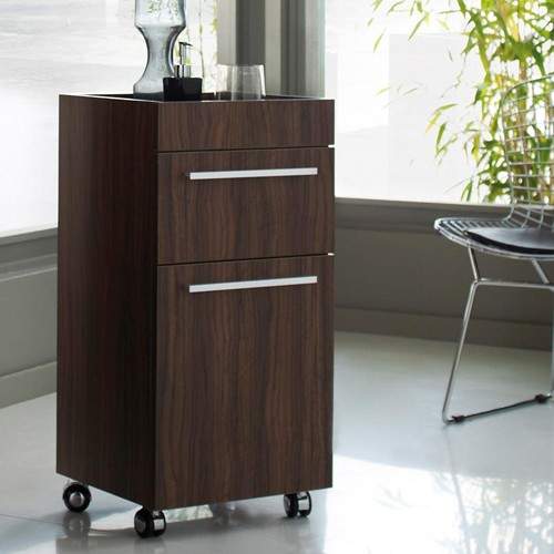 Ultra Glide UCAB007 Bathroom Storage On Wheels (Walnut