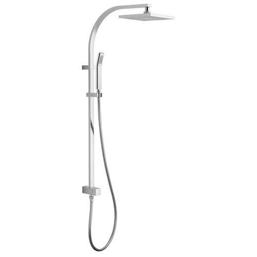 Shower Kit With Outlet, Square Head, Handset & Hose. Vado Rigid Risers