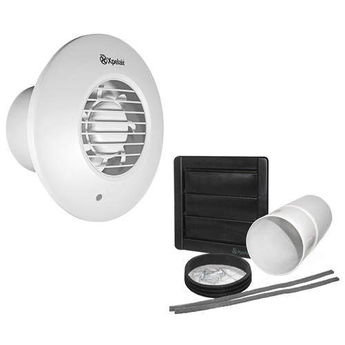 Extractor Fan With PIR Sensor & Kit (100mm). Xpelair Simply Silent XA