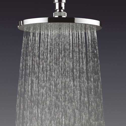 Round Shower Head 200mm (Chrome). Crosswater Central CWFH200C
