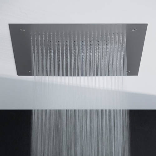 380 Recessed Shower Head (Brushed Stainless Steel). Crosswater Tranquil