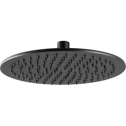 Round Shower Head 300mm (Matt Black). JTP Vos JTP28300MB
