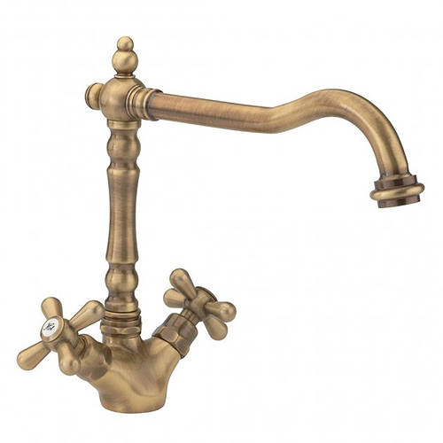 French Classic Kitchen Tap (Antique Brass). Tre Mercati Kitchen TM197