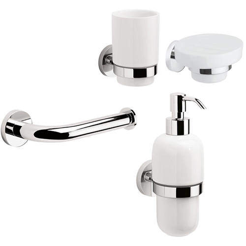 Bathroom Accessories Pack 9 (Chrome). Crosswater Central CWCENTRALA9