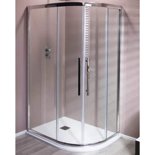 1000x800mm Offset Quadrant Shower Enclosure, 8mm Glass (RH). Oxford HI