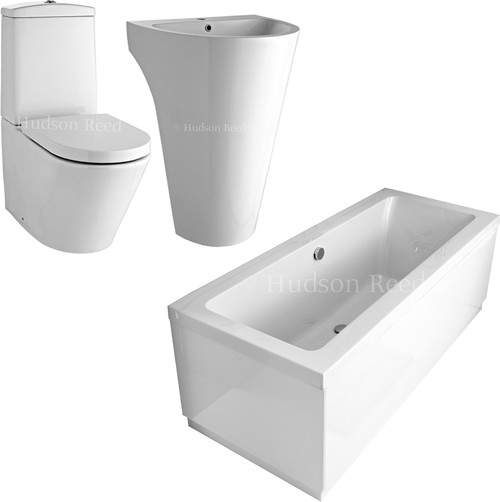Complete Bathroom Suite With 1600x700mm Bath. Hudson Reed Suites U